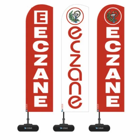 Eczane Yelken Bayrak Takımı 75x300CM — referans görsel — değiştirilecek